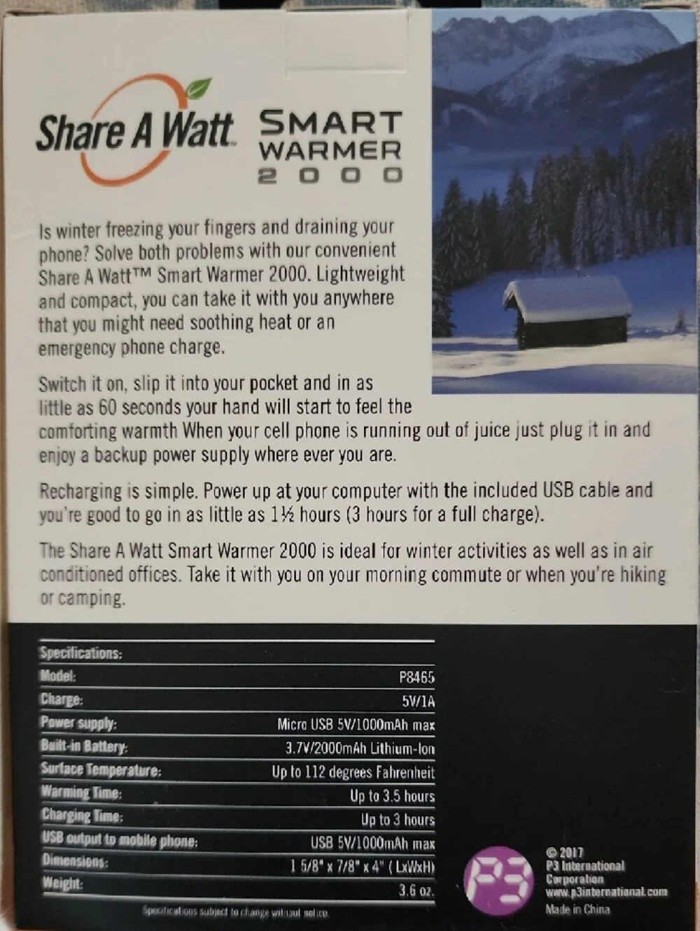 Share A Watt Smart Warmer 2000 - Silver Charger